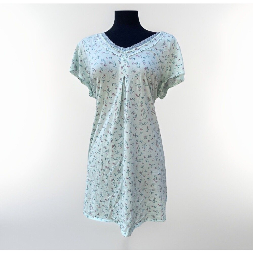 Miss Elaine Nightgown Pure Cotton Size 2X Floral Dressing Cottagecore Sleepwear